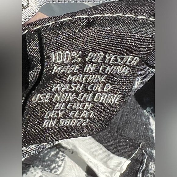 🔘🟠⚫️Anthropologie Brazen Orange White Black Geometric Pattern Scarf 26" x 72" - Picture 8 of 11